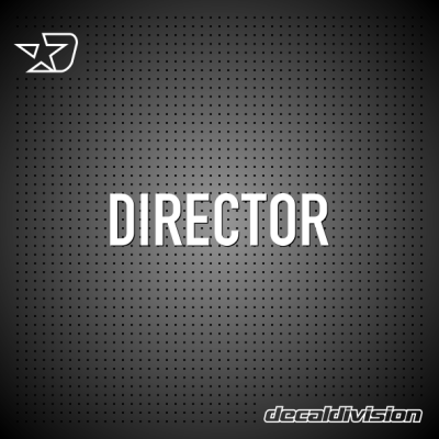 Director Lettering Sticker